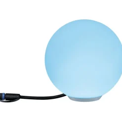 LED-ulkovalaisin Paulmann Plug & Shine Globe, Smart Home Zigbee 3.0, IP65, RGBW+, valkoinen