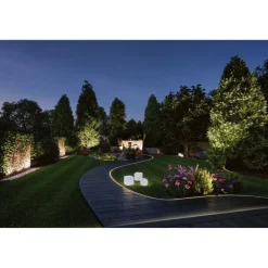 LED-ulkovalaisin Paulmann Plug & Shine Globe, Smart Home Zigbee 3.0, IP65, RGBW+, valkoinen