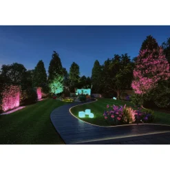 LED-ulkovalaisin Paulmann Plug & Shine Globe, Smart Home Zigbee 3.0, IP65, RGBW+, valkoinen