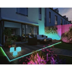 LED-ulkovalaisin Paulmann Plug & Shine Globe, Smart Home Zigbee 3.0, IP65, RGBW+, valkoinen