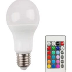 LED-vakiokupulamppu LED Energie, 9W, 806lm, RGB + white + kaukosäädin, 60x114mm