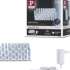 LED-valonauha Paulmann MaxLED 250, aloituspakkaus, IP44, 240lm/m, 6500K, 24VA, eri kokoja