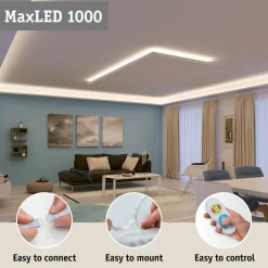 LED-valonauha Paulmann MaxLED 1000, aloituspakkaus, 3m, IP44, 32W, 1020lm/m, 108LED/m, 60VA, säädettävä värilämpötila