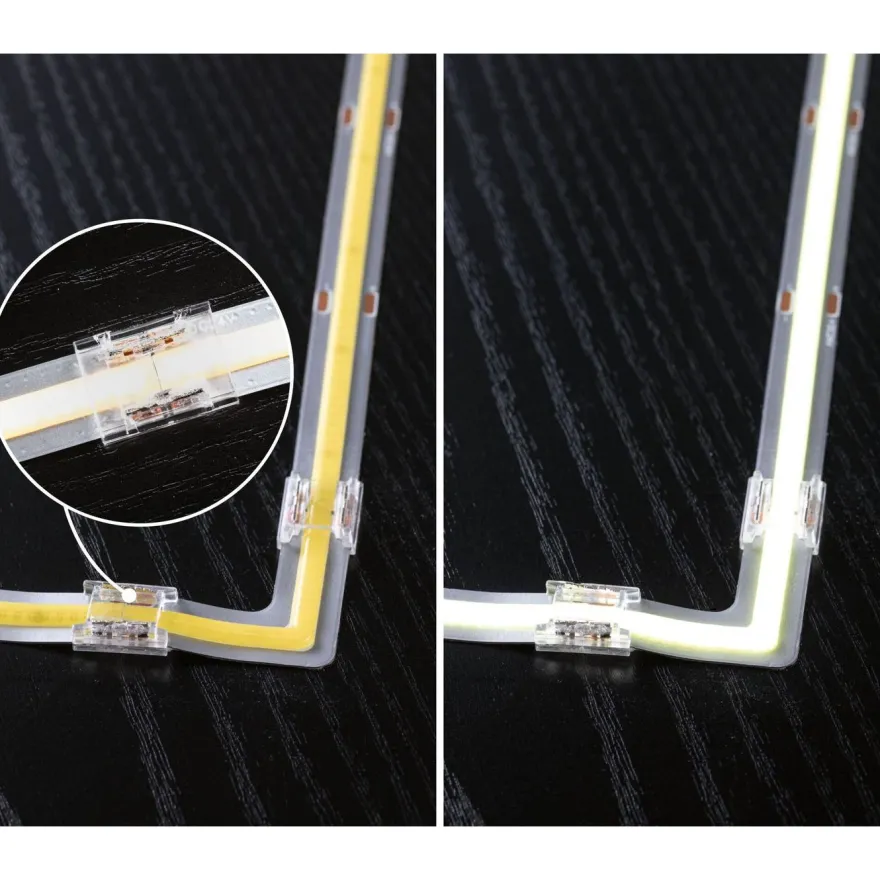 LED-valonauha Paulmann MaxLED 1000 Full-Line COB, kulmaosa, 0.6W, 1800lm/m, 800LEDs/m, 2700K