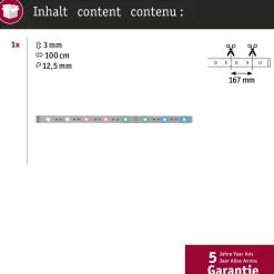 LED-valonauha Paulmann MaxLED 250, 270lm/m, RGBW+, eri kokoja