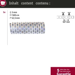 LED-valonauha Paulmann MaxLED 250, 270lm/m, säädettävä värilämpötila, eri kokoja