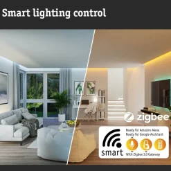 LED-valonheitin aurinkokennolla Paulmann Solar Smart Home Zigbee 3.0 Flotas, IP65, 3000K, 700lm, antrasiitti