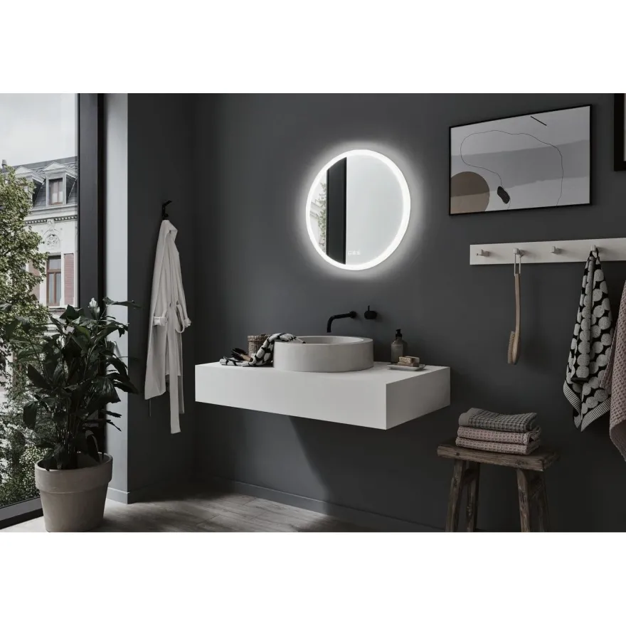 LED-valopeili lämmityksellä Paulmann Mirra, IP44, 1580lm, 21W, säädettävä värilämpötila, himmennettävä, valkoinen
