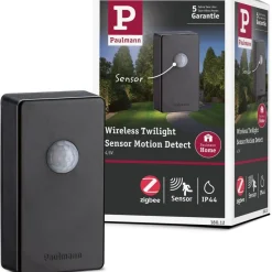 Liike- ja hämärätunnistin Paulmann Plug & Shine, Smart Home Zigbee 3.0, 4.8V, antrasiitti