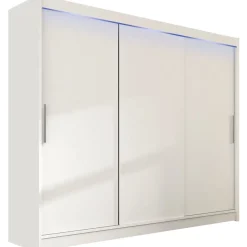 Liukuovivaatekaappi Nomla ASTON / DASTO II, LED-valaistuksella, 250x215cm