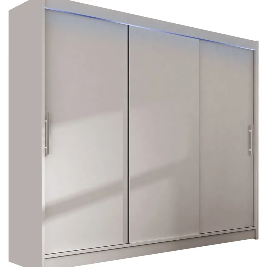 Liukuovivaatekaappi Nomla ASTON / DASTO II, LED-valaistuksella, 250x215cm