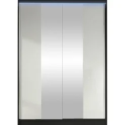 Liukuovivaatekaappi Nomla LINO II, LED-valaistuksella, peilillä, 120x200cm