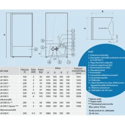 Lämminvesivaraaja Modul VLM-300 S Space, modulimalli, 270l, Verkkokaupan poistotuote