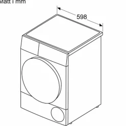Lämpöpumppukuivausrumpu Siemens WT43HV0EDN, 59.8cm, 8kg, valkoinen