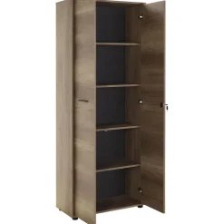 Lukollinen kaappi Linento Furniture NKT-555-TT-1, leveys 72cm, korkeus 187cm, ruskea