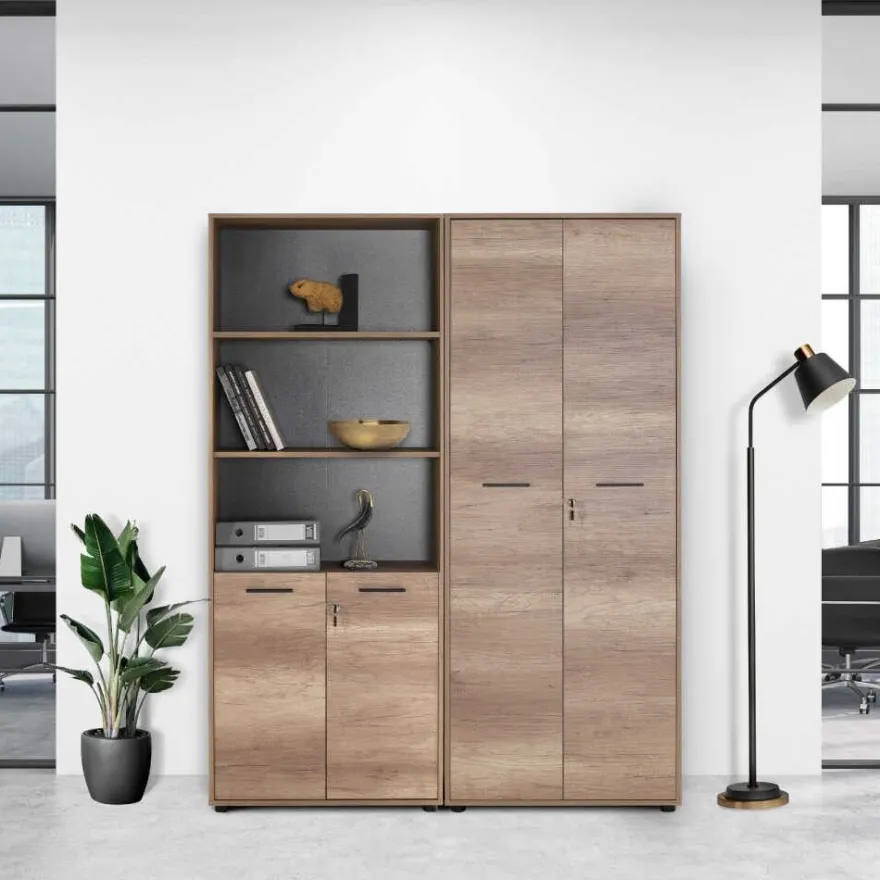 Lukollinen kaappi Linento Furniture NKT-555-TT-1, leveys 72cm, korkeus 187cm, ruskea