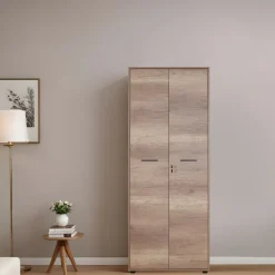 Lukollinen kaappi Linento Furniture NKT-555-TT-1, leveys 72cm, korkeus 187cm, ruskea