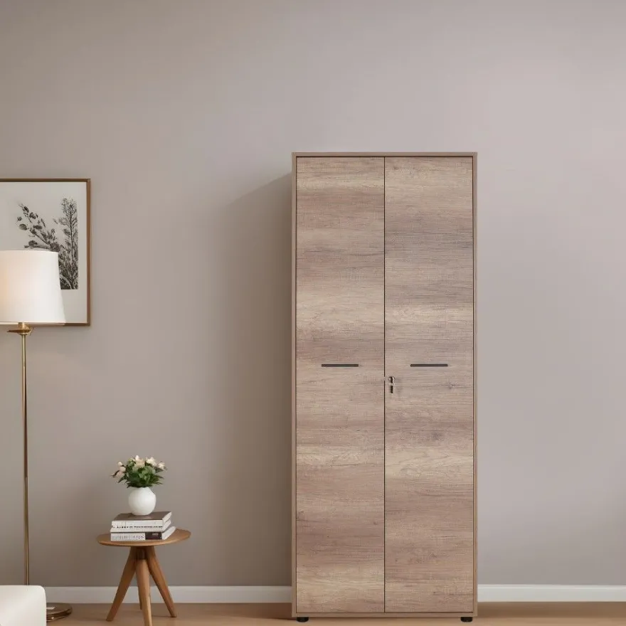 Lukollinen kaappi Linento Furniture NKT-555-TT-1, leveys 72cm, korkeus 187cm, ruskea