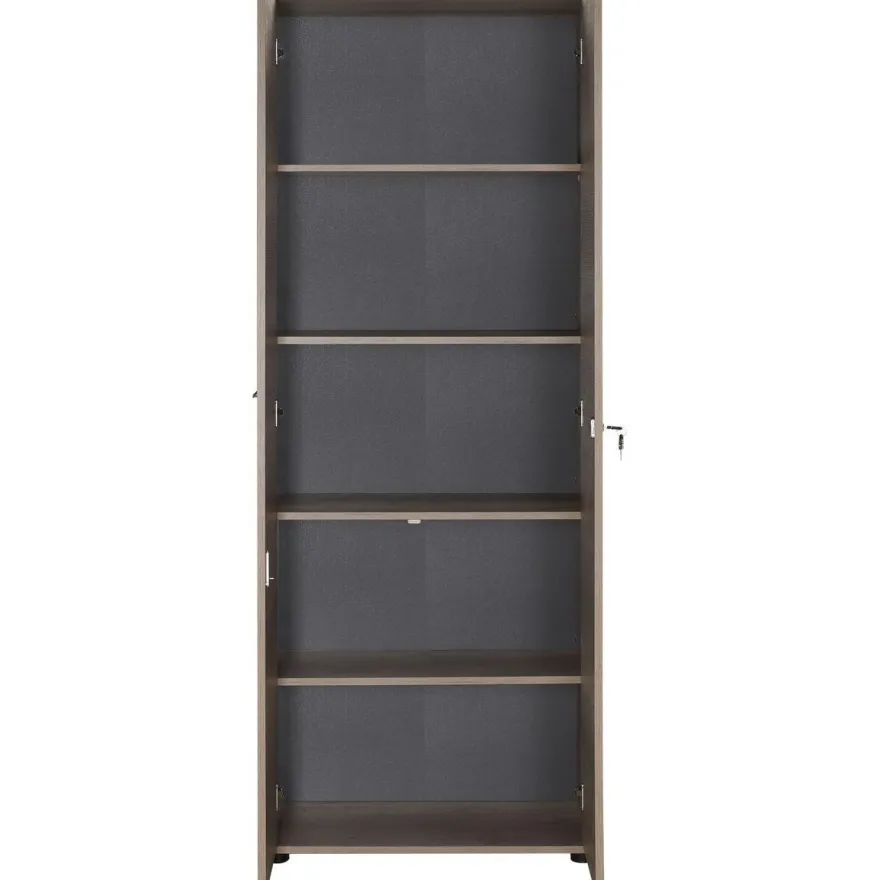Lukollinen kaappi Linento Furniture NKT-555-TT-1, leveys 72cm, korkeus 187cm, ruskea