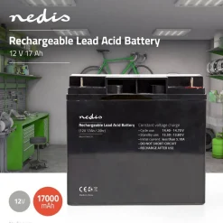 Lyijyhappoakku Nedis 12V, 17000mAh