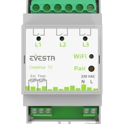 Älytermostaatti pörssisähköohjauksella Etherma Evesta Caladrius T3, wifiohjelmoitava, 3-vaihe 3x16A