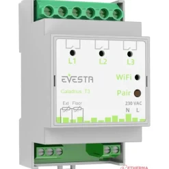Älytermostaatti pörssisähköohjauksella Etherma Evesta Caladrius T3, wifiohjelmoitava, 3-vaihe 3x16A
