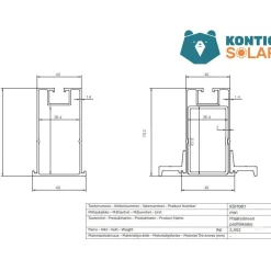 Maatelineen profiilikisko 3,55 m Kontio Solar Strong