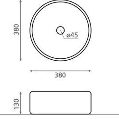 Malja-allas Bathco Kayabi Ø380mm, luonnonkivi, beige