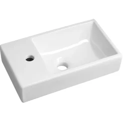 Malja-allas Interia Minos Cloakroom, 450x260mm, vasen, valkoinen