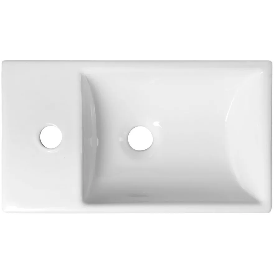 Malja-allas Interia Minos Cloakroom, 450x260mm, vasen, valkoinen