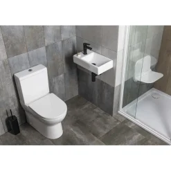 Malja-allas Interia Minos Cloakroom, 450x260mm, vasen, valkoinen
