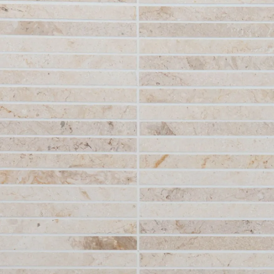 Marmorimosaiikki Qualitystone Crema Light, kiiltävä, verkolla, 305 x 305/15 x 151 mm