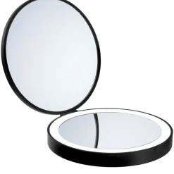 Meikki/matkapeili Smedbo Outline, Ø120mm, akkukäyttöisellä valolla, 7-kertainen suurennus, mattamusta