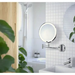 Meikkipeili LED-valolla Beslagsboden Z626, akkukäyttöinen, kromattu rst