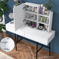 Meikkipöytä Linento Furniture BJ126 - 3248 valkoinen