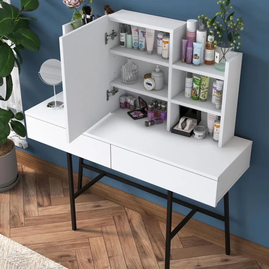 Meikkipöytä Linento Furniture BJ126 - 3248 valkoinen