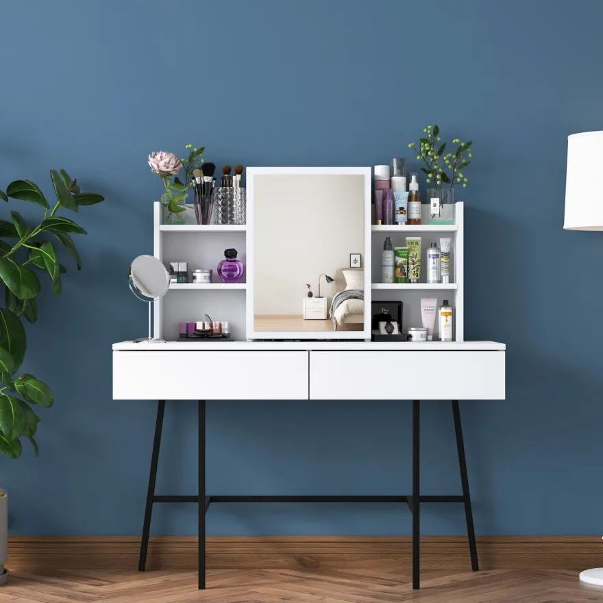 Meikkipöytä Linento Furniture BJ126 - 3248 valkoinen