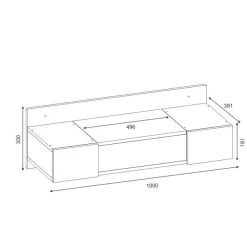 Meikkipöytä Linento Furniture Zakkum, valkoinen