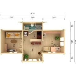 Mökki Palmako Anna, 26,8m²