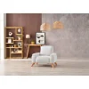 Nojatuoli Linento Furniture Zena, harmaa/kahvi