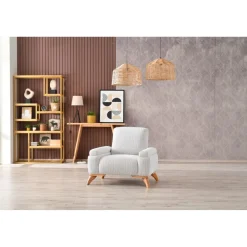 Nojatuoli Linento Furniture Zena, harmaa/kahvi