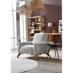 Nojatuoli Linento Furniture Zena, harmaa/kahvi