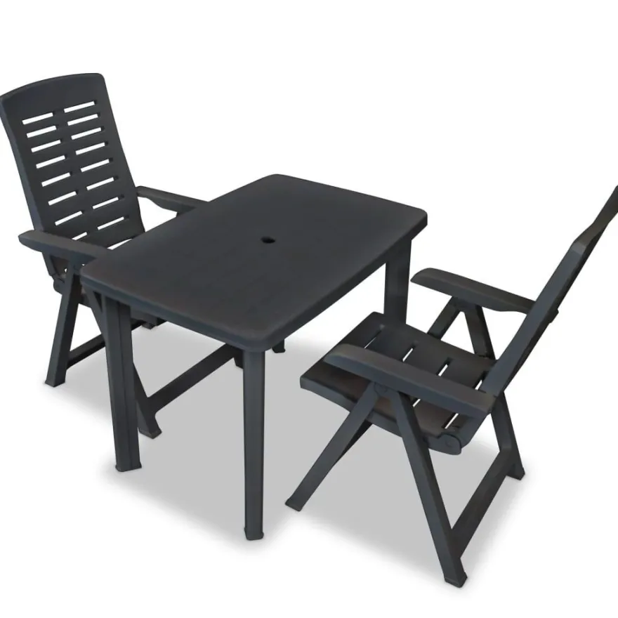 3-osainen bistrosarja muovi antrasiitti
