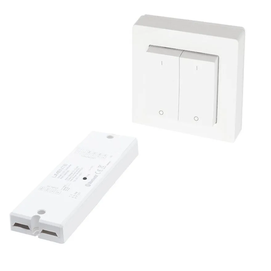 2-osainen säädin- ja himmenninsetti Limente Smart 557 Greenline, 24V, IP20, valkoinen
