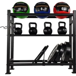 Painoteline Tunturi Wall-Kettle-Bumper Multi Storage Rack 149x121x35cm