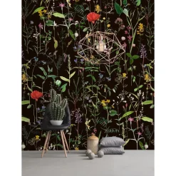 Paneelitapetti Mindthegap Aquafleur Anthracite, 1.56x3m