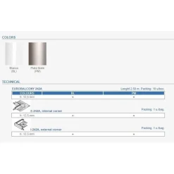 Parvekelistan ulkokulmapala Euroshrink alumiini e-242a, 12.5mm, eri värejä