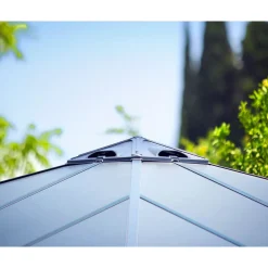 Paviljonki Palram-Canopia Palermo 3600, 3.6x3.6m, 13m², harmaa