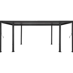 Pergola Home4You Mirador-111, säleikköseinillä 300x600cm, tummanharmaa