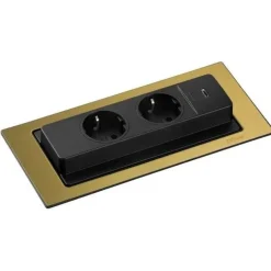 Pistorasiayksikkö Savo Voltti USB-C harjattu messinki, Verkkokaupan poistotuote